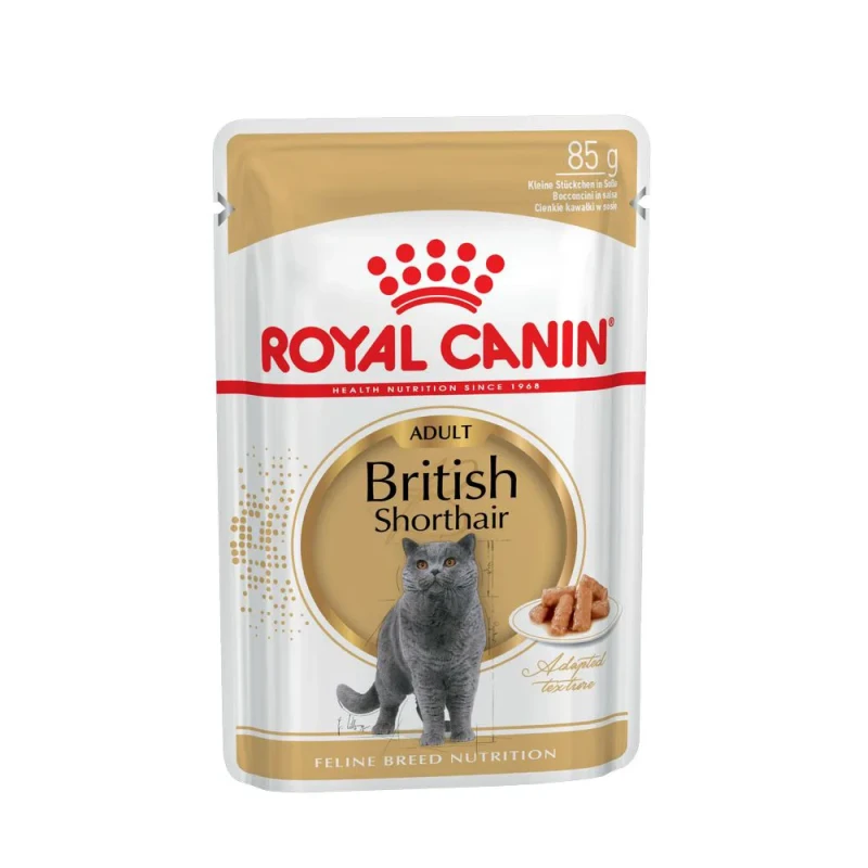 Royal Canin British Shorthair Adult влажный корм для кошек британской короткошерстной породы старше 12 месяцев, 85 г