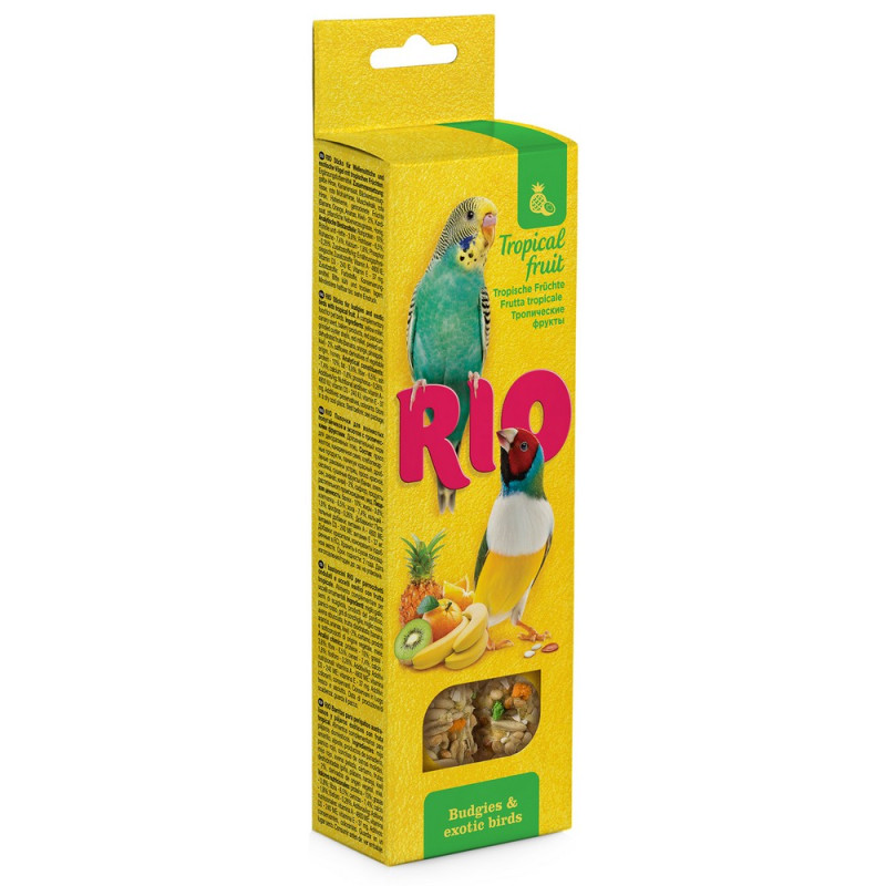 RIO Палочки для волнистых попугайчиков и экзотов с тропическими фруктами2x40 г