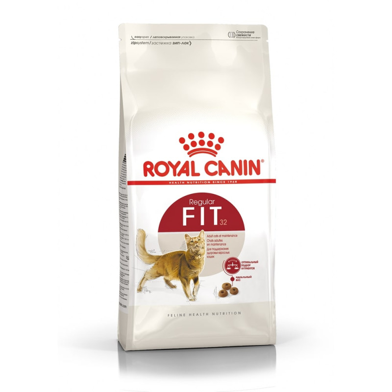 Royal Canin Fit 32 Regular Сухой корм для бывающих на улице кошек в возрасте от 1 до 7 лет, 2 кг