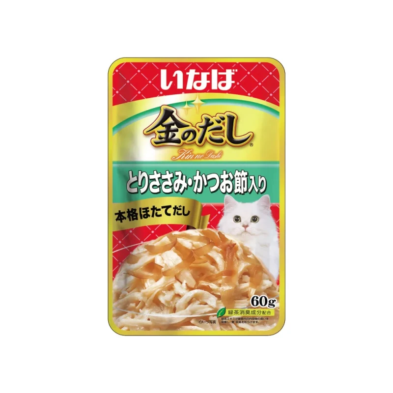 INABA CIAO Влажный корм (пауч) для кошек, куриное филе с кацуобуси в желе, 60 гр.