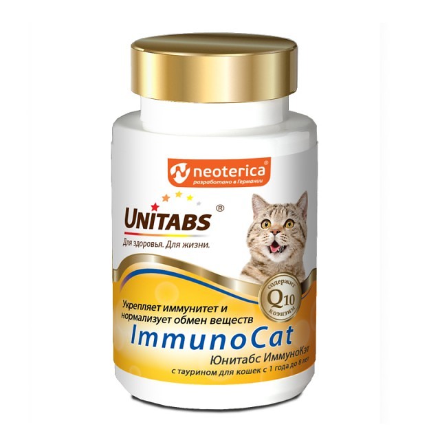Unitabs Витаминно-минеральный комплекс для восстановления иммунитета у кошек, 120 таблеток