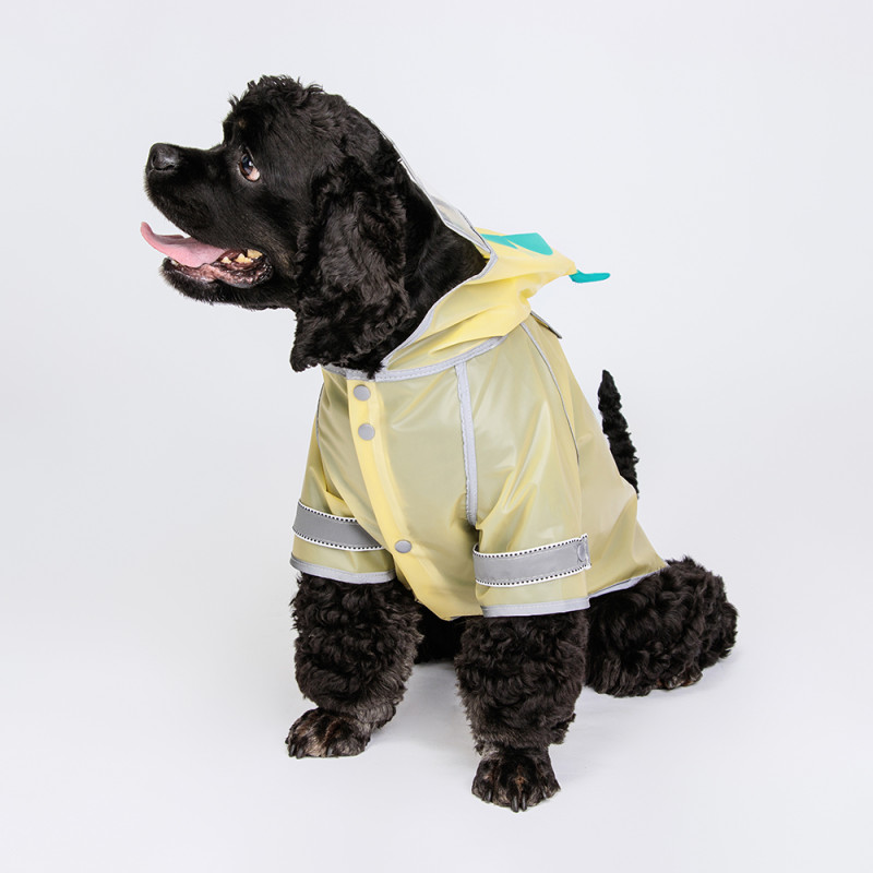 Petmax Дождевик куртка с дракошей для собак, 5XL, бежевый