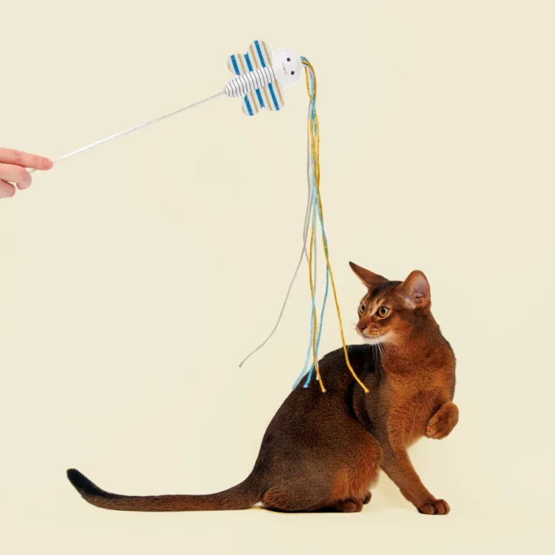 Rurri Игрушка-дразнилка для кошек Аквамарин, длина 50 см