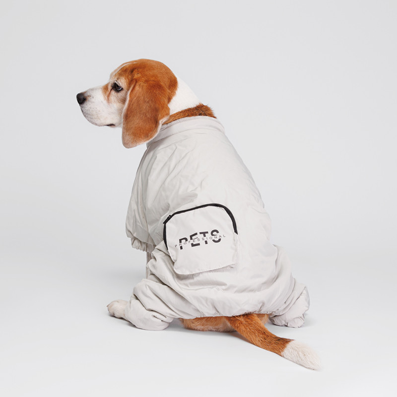 Petmax Комбинезон с кармашком для собак, 5XL, серый