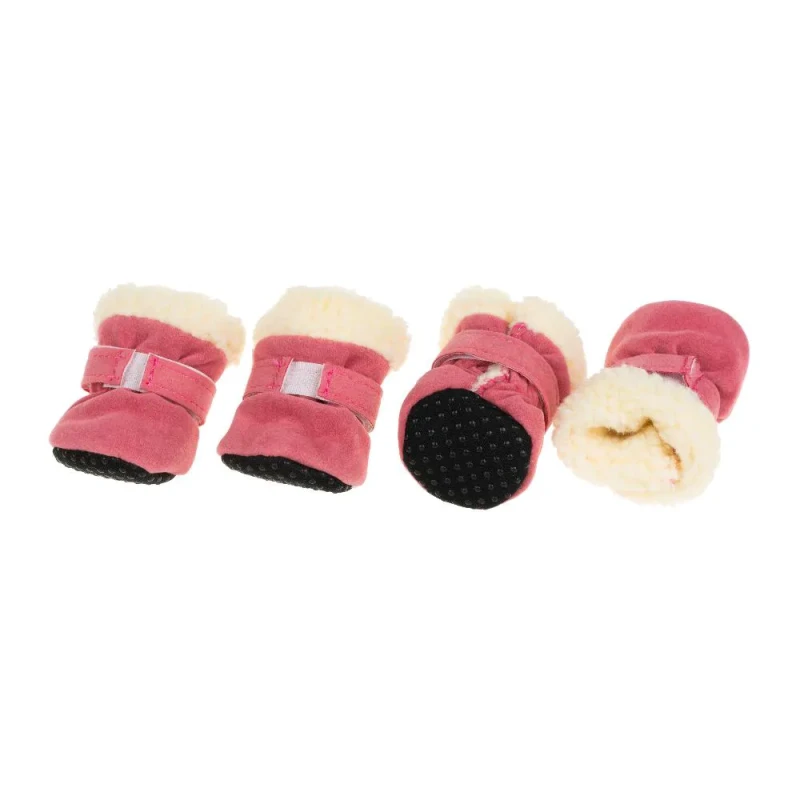 Petmax Ботинки замшевые для собак XL розовый (унисекс)