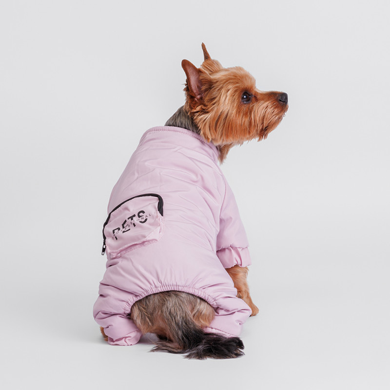 Petmax Комбинезон с кармашком для собак, M, фиолетовый (девочка)