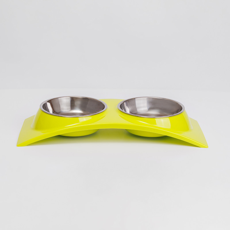 Petmax Миски металлические на подставке для кошек и собак, 300 мл, зеленый