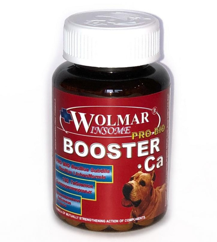 WOLMAR Wolmar Pro Bio BOOSTER Ca Мультикомплекс для щенков и беременных собак средних и крупных пород, 180 таблеток