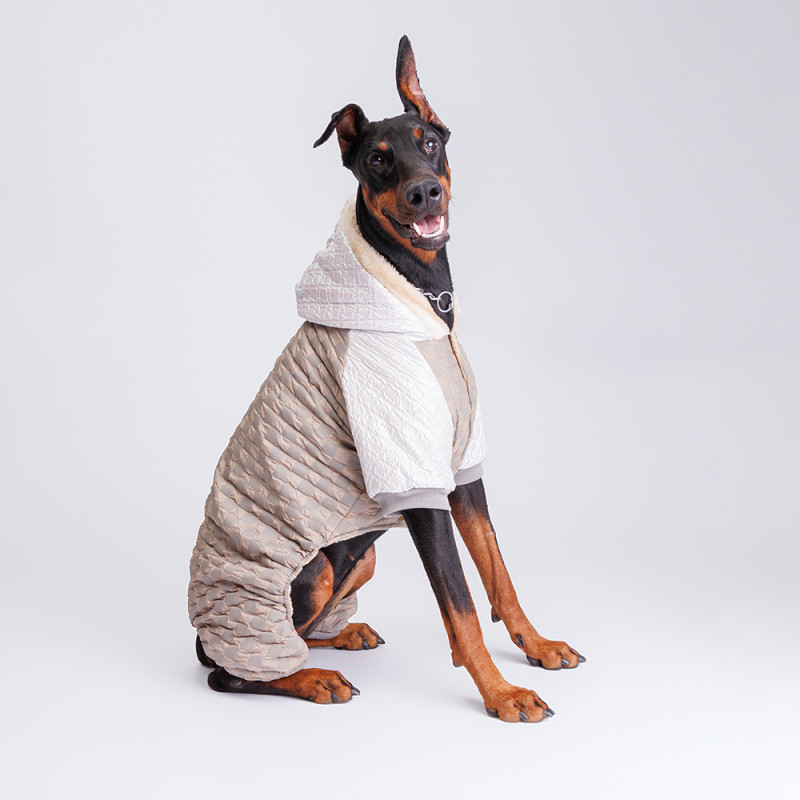 Petmax Комбинезон с капюшоном для собак, 4XL, серый