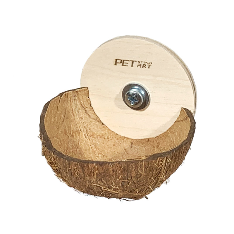 PetStandArt Кормушка для мышей Wall Coconut, S, 8х8х8 см