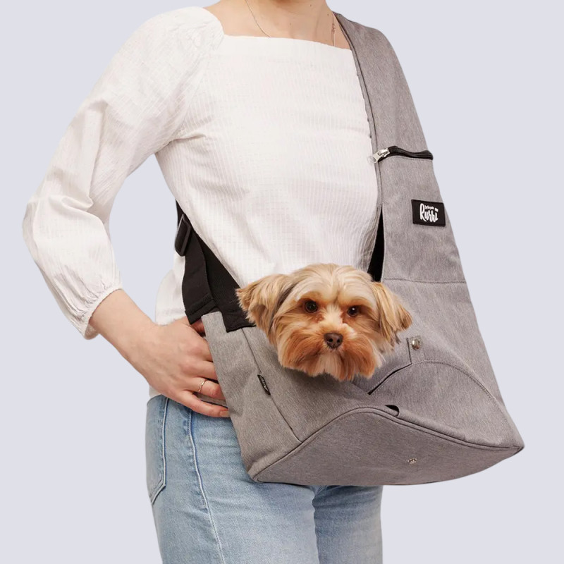 Rurri Слинг для переноски кошек и собак, 32x24x18 см, серый