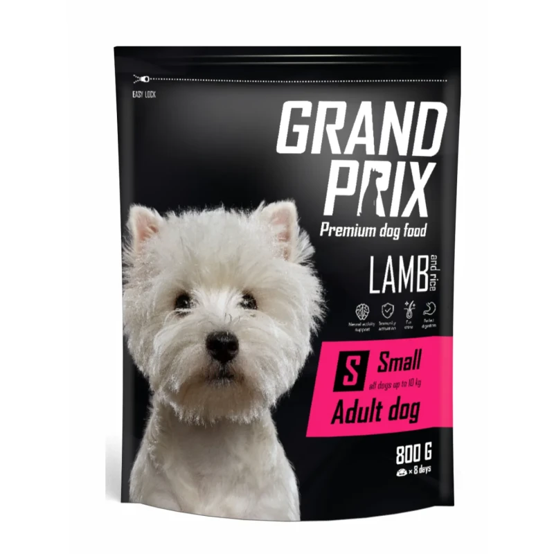 Grand Prix Small Adult Сухой корм для взрослых собак мелких и миниатюрных пород ягненок 0,8кг