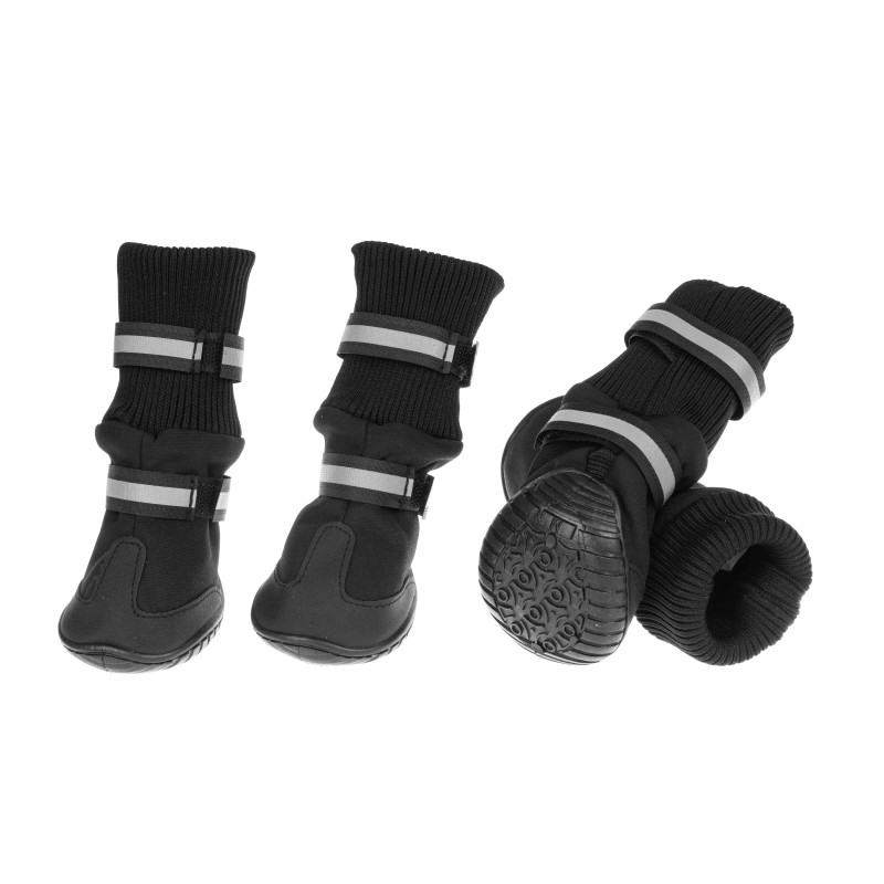 Rungo Ботинки высокие на липучках для собак мелких пород S черный (унисекс)