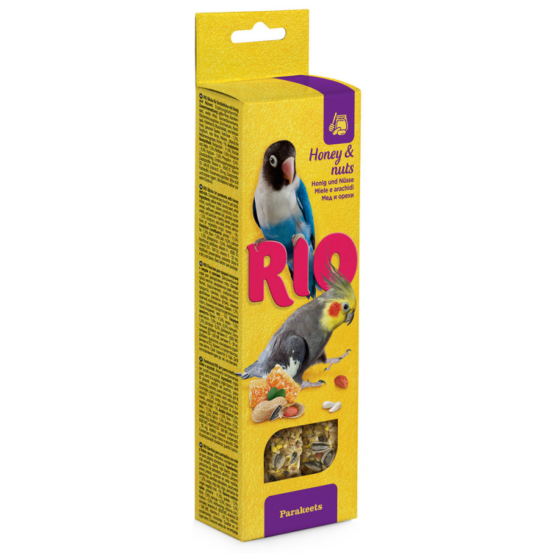 RIO Палочки для средних попугаев с медом и орехами 2x75 г