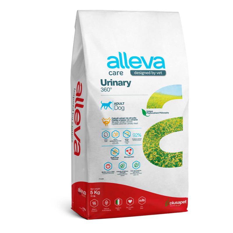 ALLEVA Urinary 360 Сухой диетический корм для собак, куриное яйцо, 5 кг