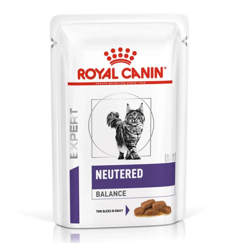 Royal Canin Neutered balance Влажный корм (пауч) для стерилизованных кошек старше 1 года, склонных к набору веса, кусочки в соусе, 85 гр.