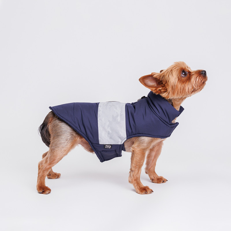 Rurri Куртка со светоотражающей полосой для собак, M, синяя