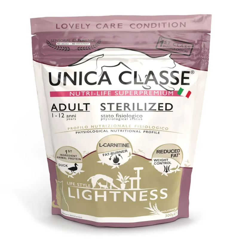 UNICA Adult Sterilized Lightness Сухой корм для стерилизованных кошек, с уткой, 300 гр.