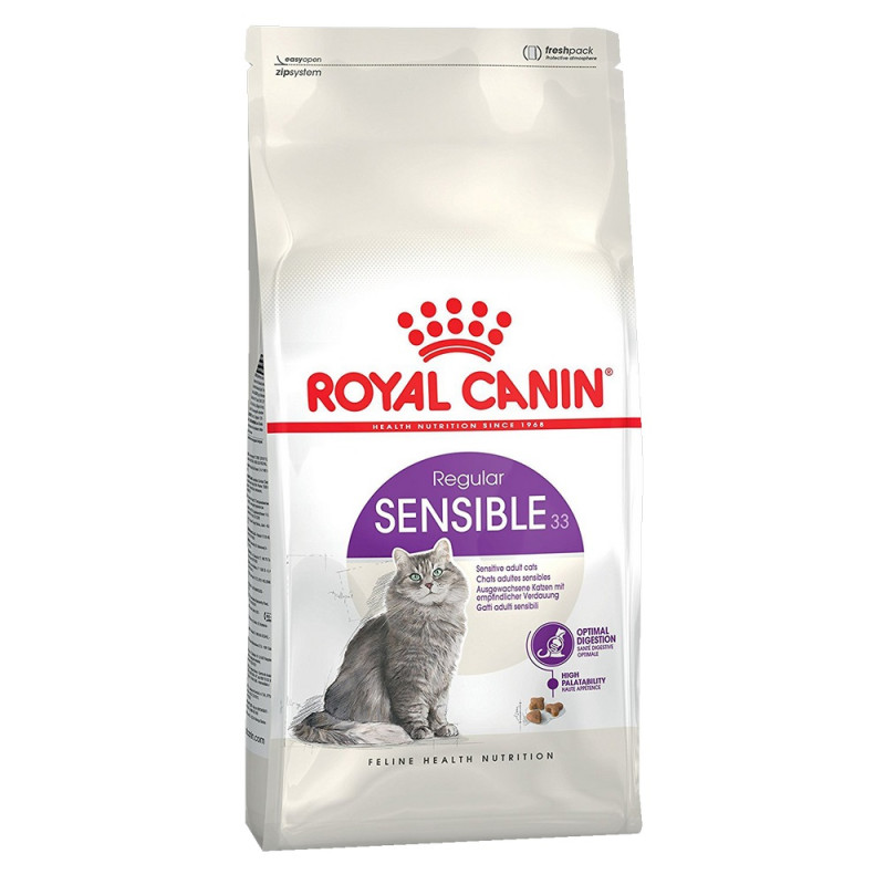 Royal Canin Sensible 33 Regular Сухой корм при чувствительной пищеварительной системе у кошек в возрасте от 1 года до 7 лет, 1,2 кг