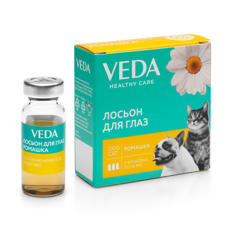 Veda Фитоэлита Гигиенический лосьон для глаз Ромашка, 10 мл (1 флакон)