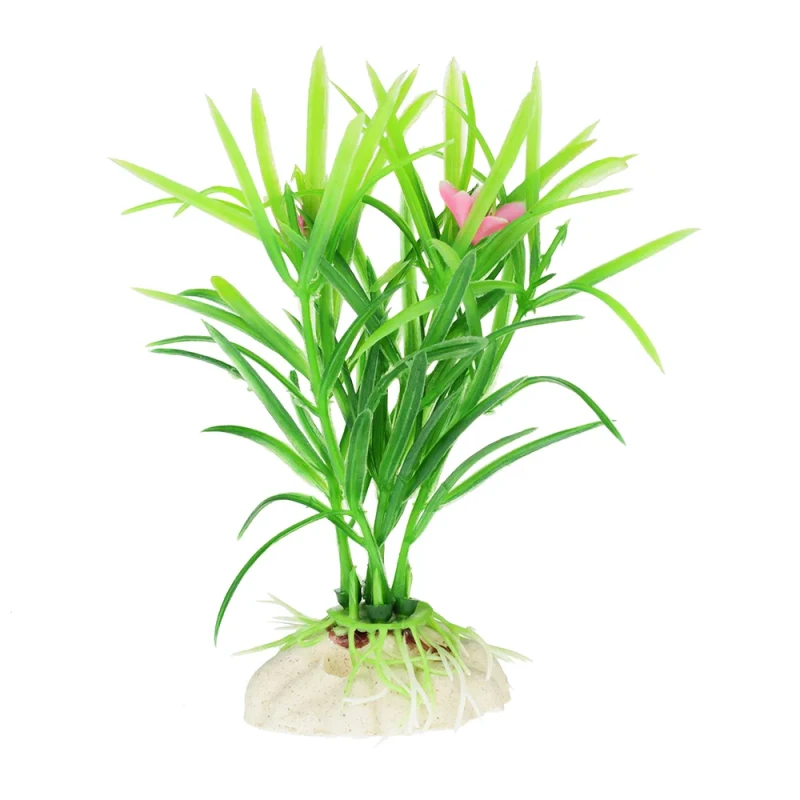 AquaFantasy Растение зеленое с цветками 10см