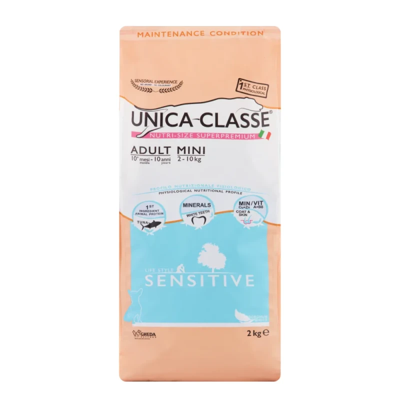 UNICA Adult Mini Sensitive сухой корм для собак мелких пород с тунцом, 2 кг