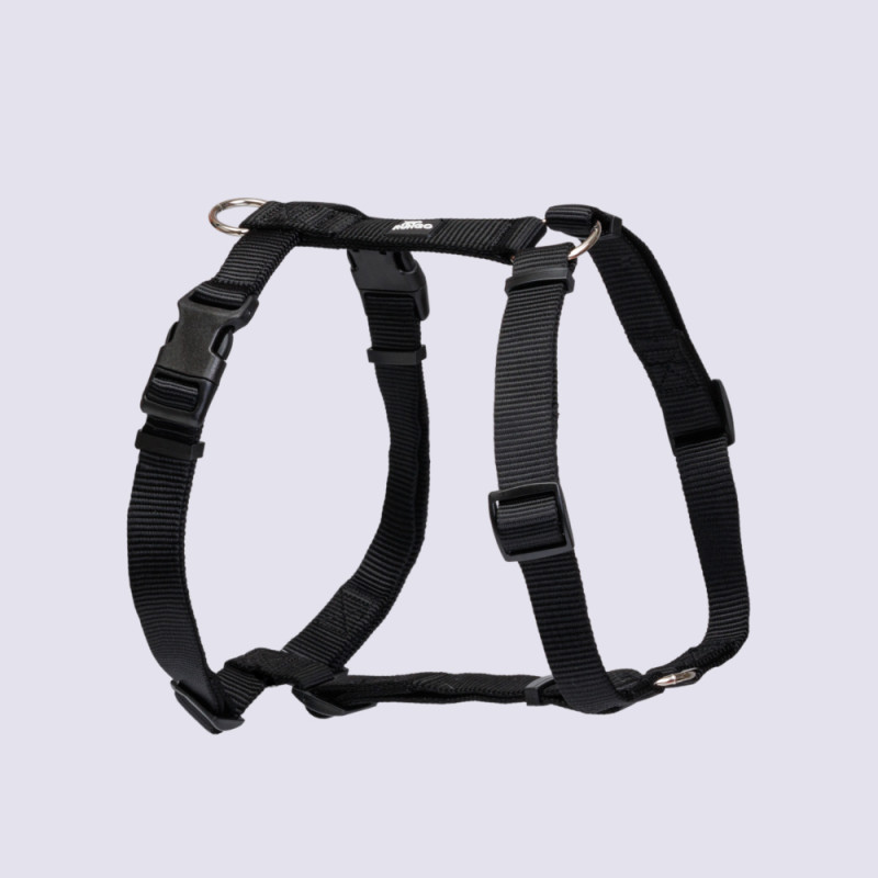Rungo Шлейка для собак нейлоновая Vario, обхват груди 64-100 см, ширина 25 мм, черная