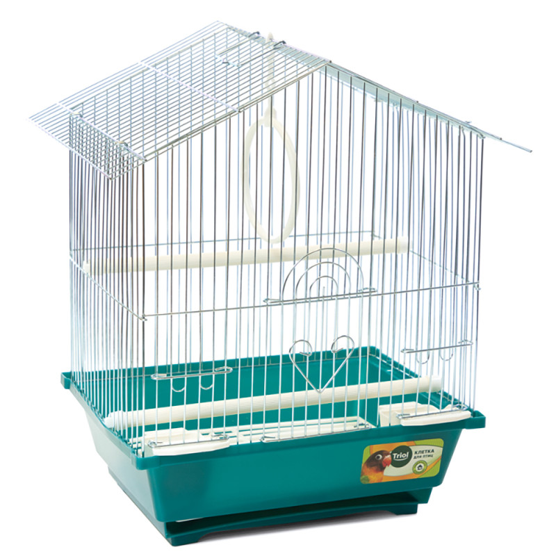 Triol Клетка с фигурной крышей для птиц, 30х23х39 см, цинк