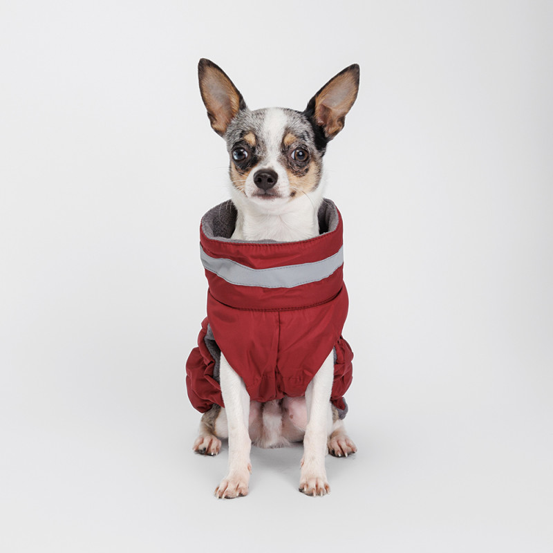 Rurri Куртка на молнии для собак, M, бордовая