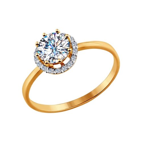 Кольцо SOKOLOV из золота со Swarovski Zirconia