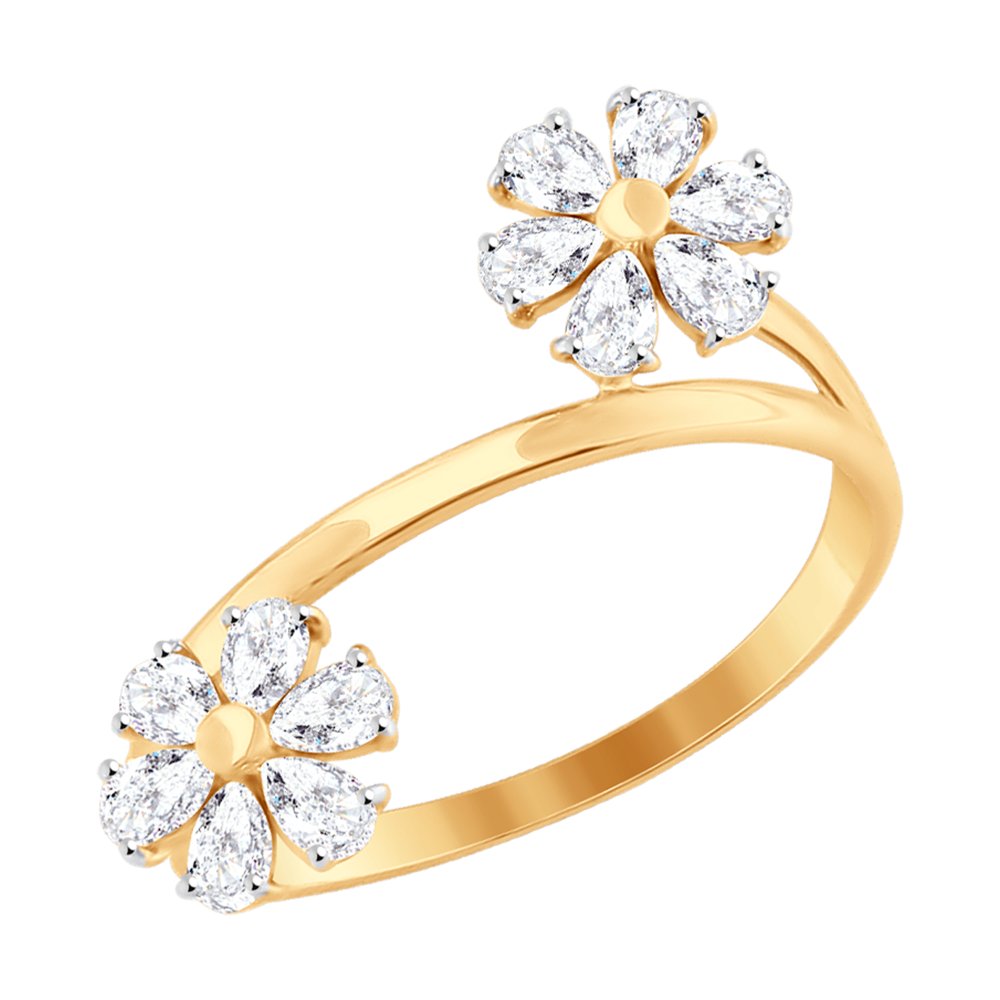 Кольцо SOKOLOV из золота со Swarovski Zirconia