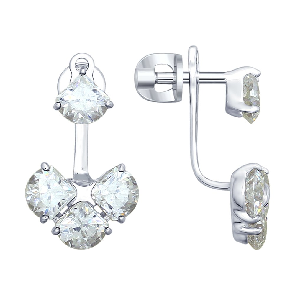 Серьги SOKOLOV из серебра со Swarovski Zirconia