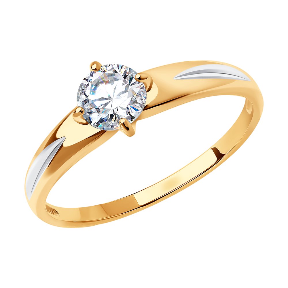 Помолвочное кольцо SOKOLOV из золота 585 пробы со Swarovski Zirconia