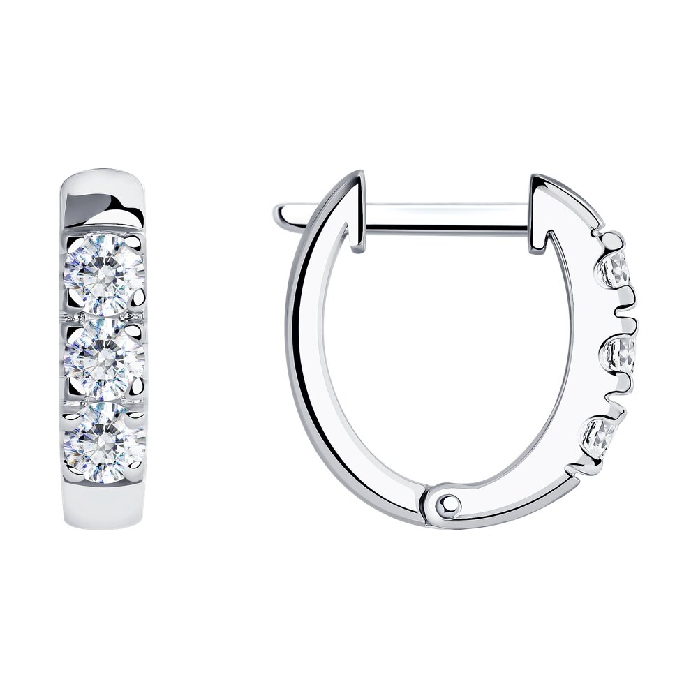 Серьги SOKOLOV из серебра со Swarovski Zirconia