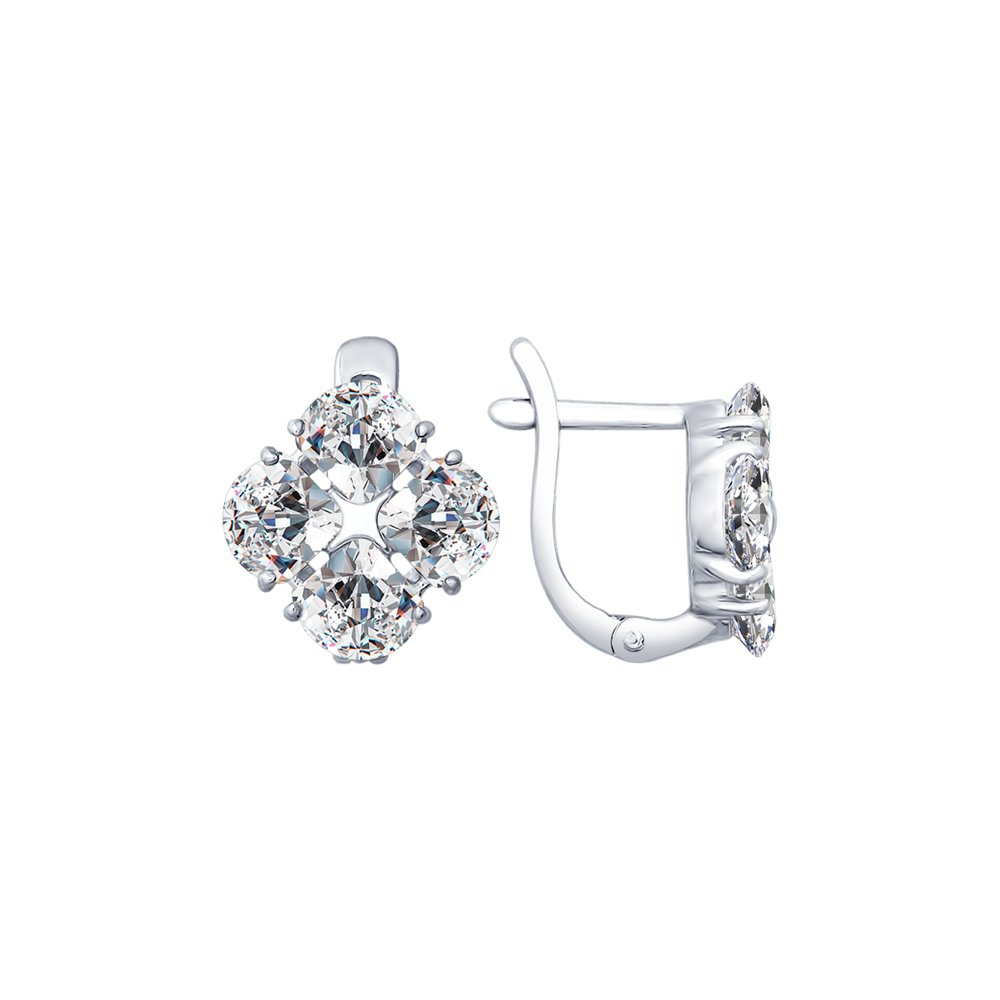 Серьги SOKOLOV из серебра со Swarovski Zirconia