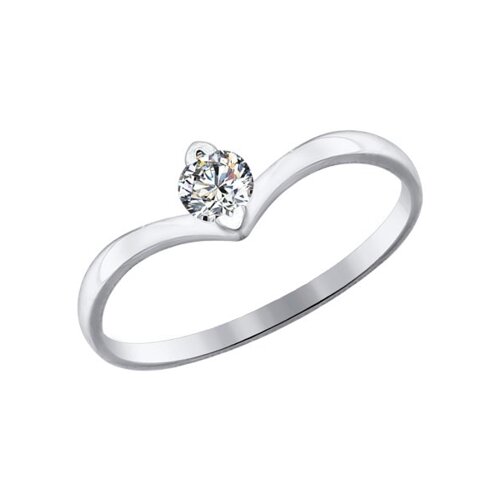 Помолвочное кольцо SOKOLOV из белого золота со Swarovski Zirconia