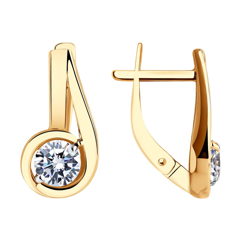 Серьги SOKOLOV из золота со Swarovski Zirconia
