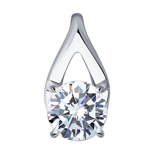 Подвеска SOKOLOV из белого золота со Swarovski Zirconia