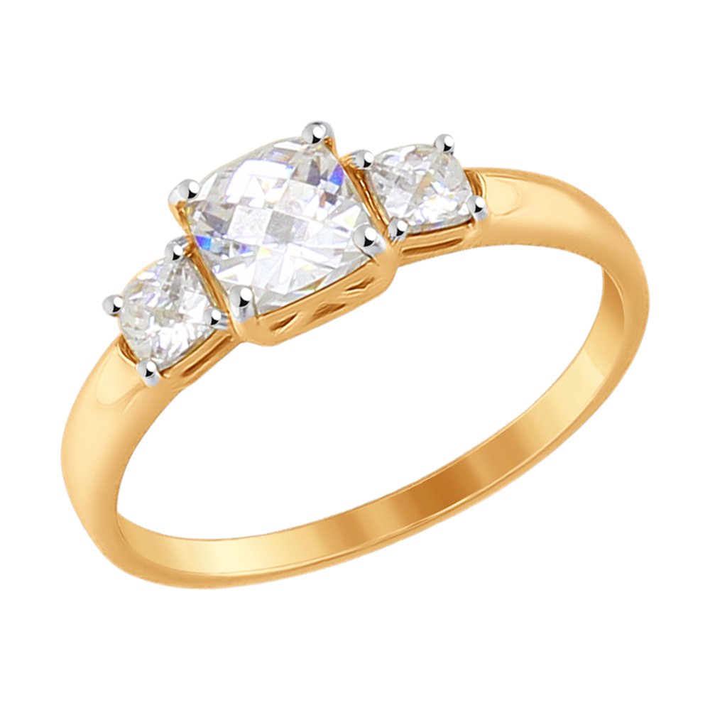 Кольцо SOKOLOV из золота со Swarovski Zirconia