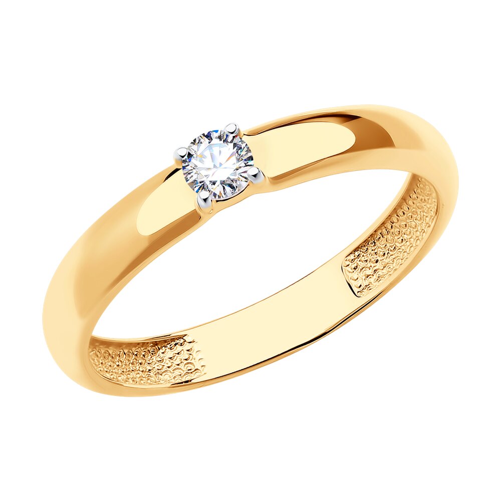 Помолвочное кольцо SOKOLOV из золота со Swarovski Zirconia