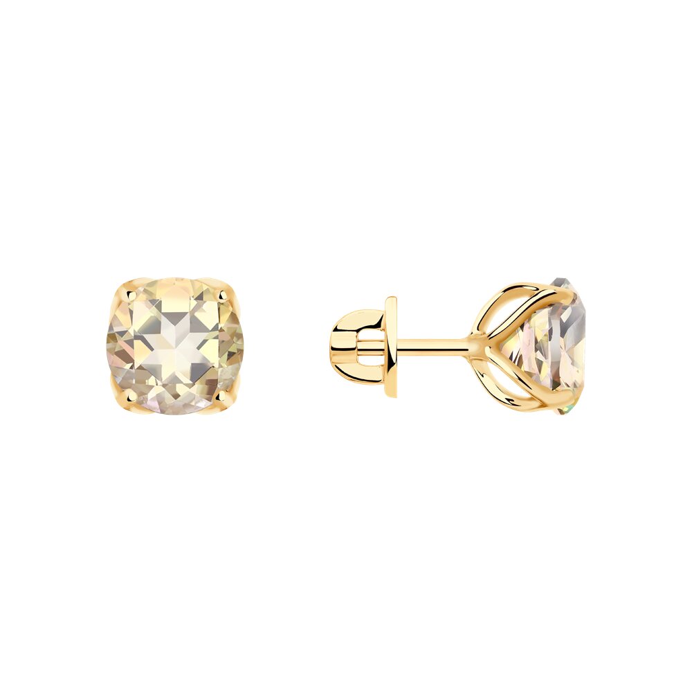 Серьги SOKOLOV из золота с топазами Swarovski