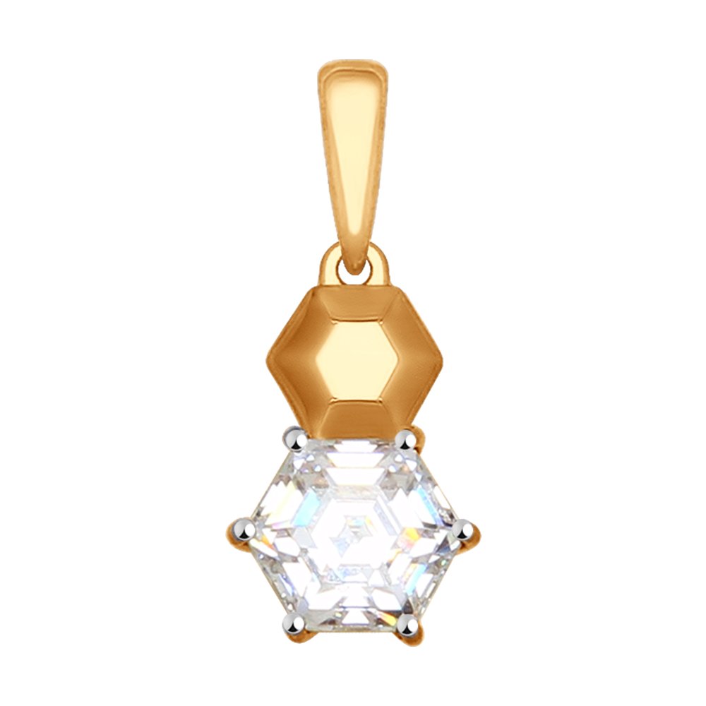 Подвеска SOKOLOV из золота со Swarovski Zirconia