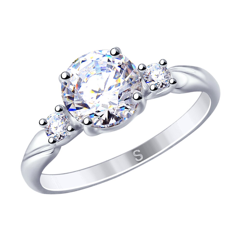 Кольцо SOKOLOV из серебра со Swarovski Zirconia