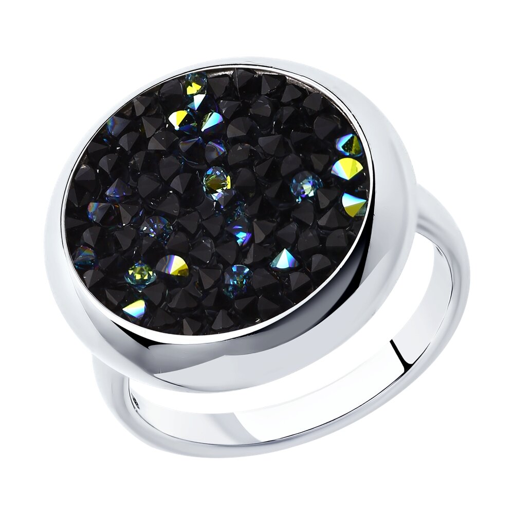 Серебряное кольцо с кристаллами Swarovski SOKOLOV