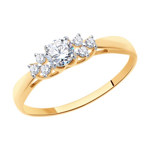 Помолвочное кольцо SOKOLOV из золота со Swarovski Zirconia