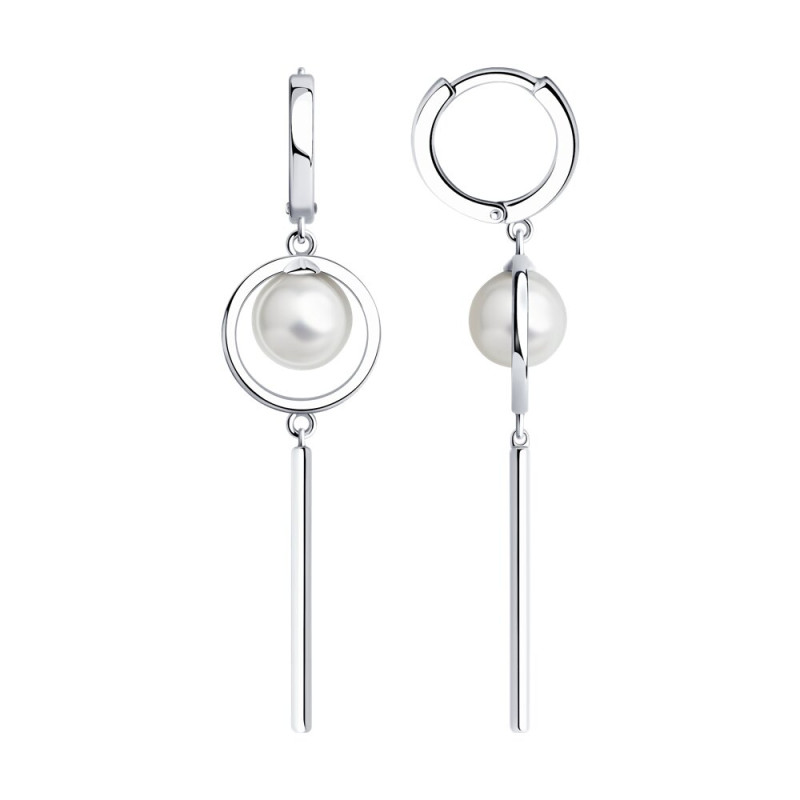 Серьги SOKOLOV из серебра с жемчугом