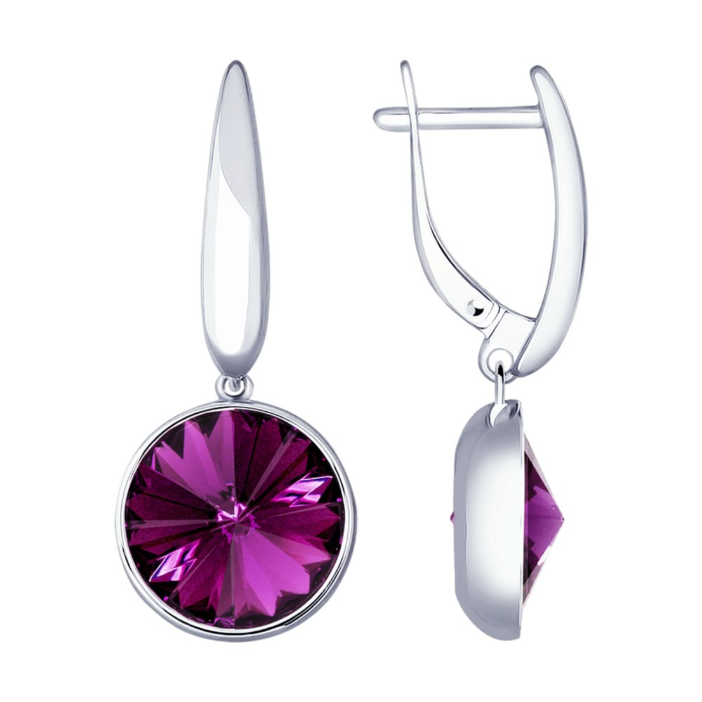Серьги SOKOLOV из серебра с кристаллами Swarovski