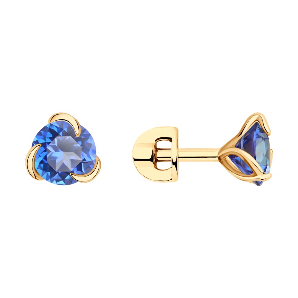 Серьги SOKOLOV из золота с топазами Swarovski