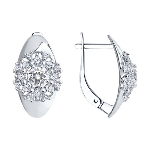 Серьги SOKOLOV из серебра со Swarovski Zirconia