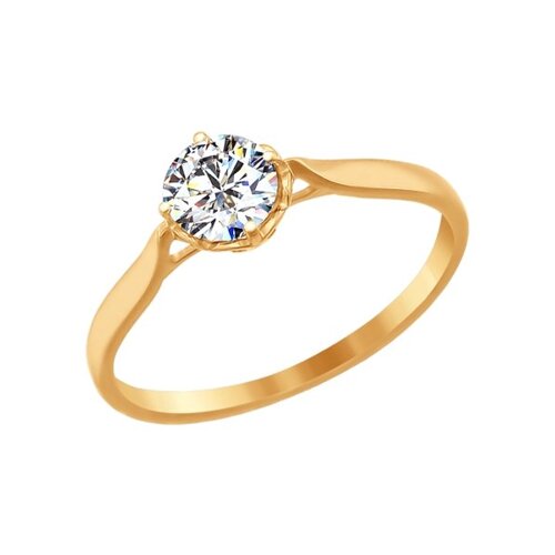 Помолвочное кольцо SOKOLOV из золота со Swarovski Zirconia